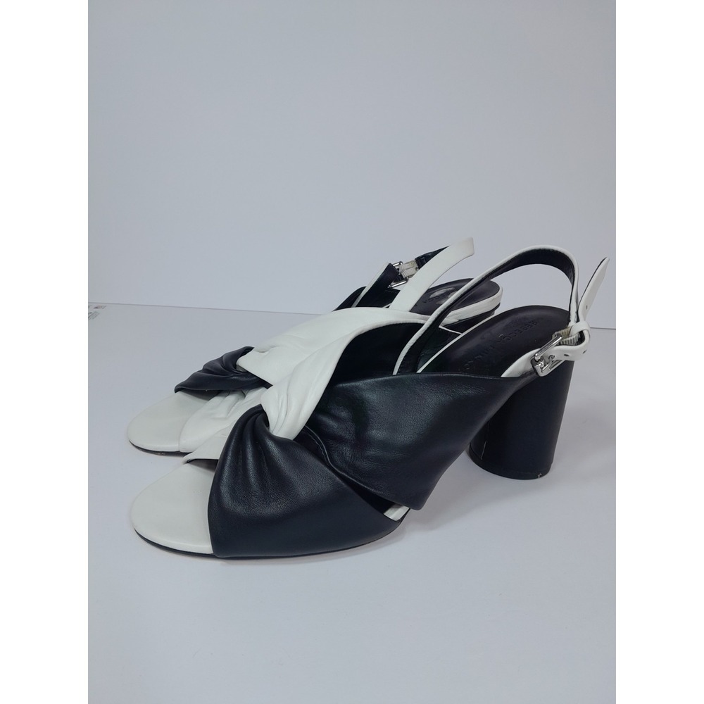 Rebecca Minkoff Womens Agata Leather Black White Leather sz 9 M - Picture 10 of 10
